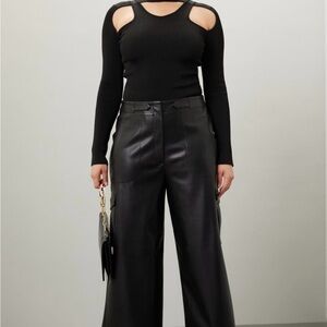 Ronny Kobo Collection Black Leather Trousers